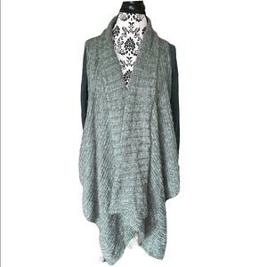 Anthropologie Mon.Tues.Wed.Thurs.Fri.Sat.Sun Grey Open Front Shawl Cardigan S